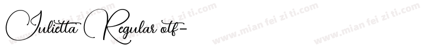 Julietta Regular otf字体转换